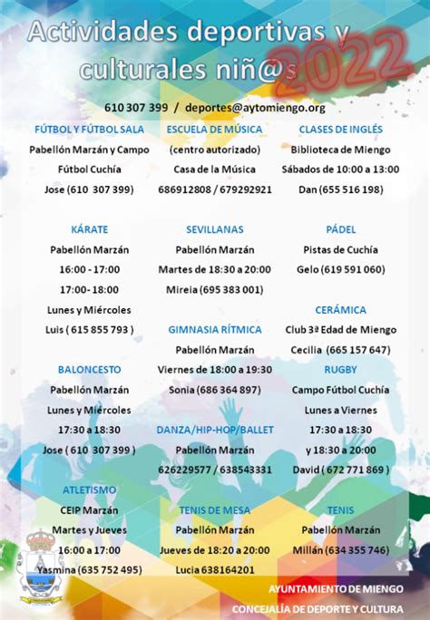 Actividades Deportivas Culturales De Ni Os Ayuntamiento De Miengo