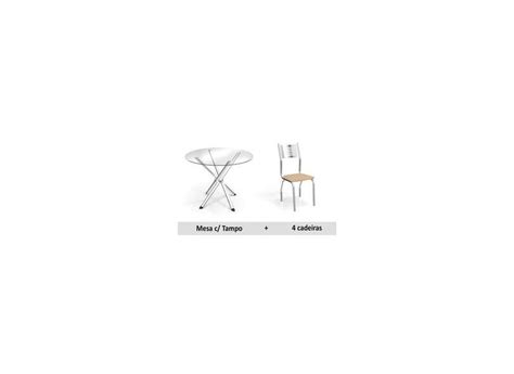 Conjunto Mesa Kappesberg Volga Cadeiras Cromada Nude em Promoção é no Buscapé