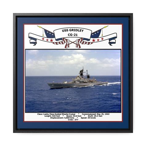 USS Gridley CG-21 Navy Floating Frame Photo – Navy Emporium