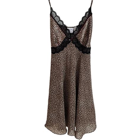 Cheetah Print Lingerie Tank Mini Dress So Cute Has Depop
