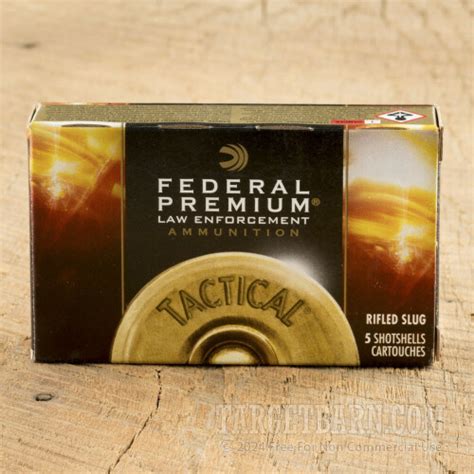 Federal Law Enforcement 12 Gauge 2 3 4 1 Oz Rifled Slug 5 Rounds