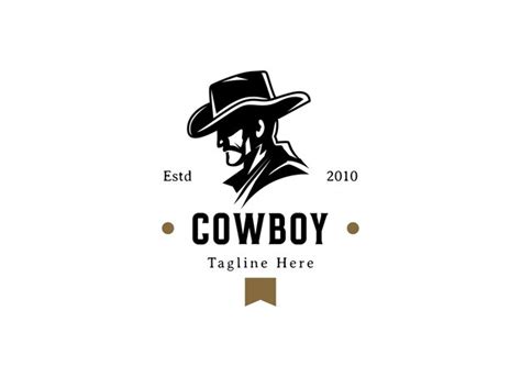 Premium Vector Vintage Retro Texas Cowboy Logo Design Template