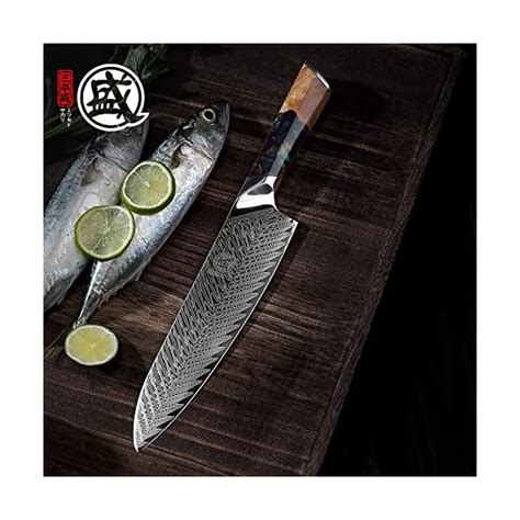 MITSUMOTO SAKARI 8.5 inch Japanese Damascus Chef Knife, Professional ...
