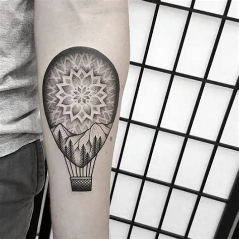 45 Cute Hot Air Balloon Tattoo Designs Greenorc
