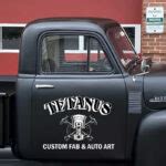Personalized Gearhead And Piston Custom Fab And Auto Part Garage Sign Hot Rod Lettering Rat Rod