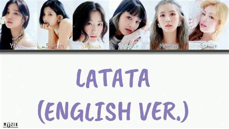 G I Dle Latata English Ver Color Coded Lyrics Youtube