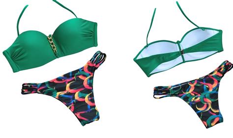 BIKINI STRÓJ KĄPIELOWY FALBANY WIELE WZORÓW L 40 11739724563 oficjalne archiwum Allegro