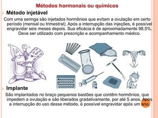 Os Anticoncepcionais Injetáveis Impedem A Ovulação - Métodos anticonceptivos ou anticoncepcionais | PPTX