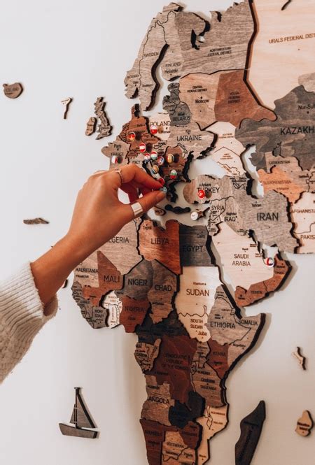 Wooden World Map