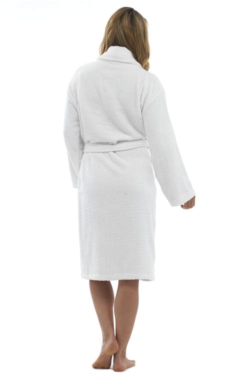 Womens Pure 100 Cotton Luxury Towelling Bath Robes Dressing Gowns Size