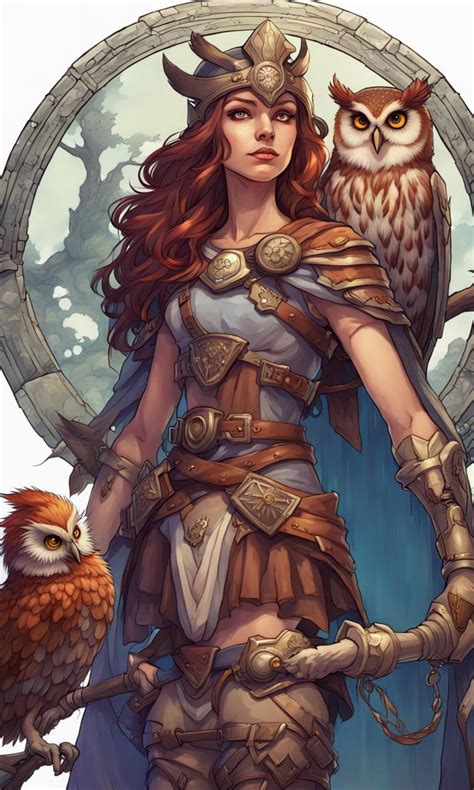 Athena and owl by Porfyrios-Finix on DeviantArt