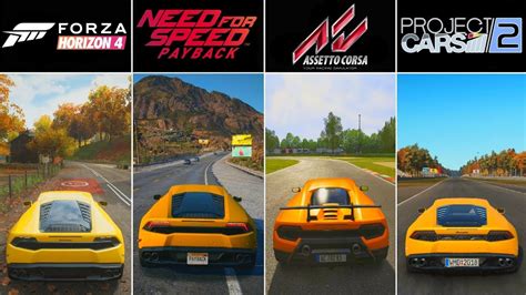 Lamborghini Huracan Comparison Forza Horizon Vs Nfs Payback Vs