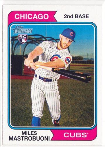 2023 Miles Mastrobuoni Topps Heritage High Number RC Chicago Cubs 550