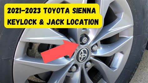 Toyota Sienna 2021 2023 Car Jack Jack Tools Spare Tire And Wheel Lock