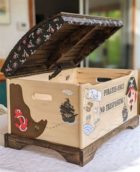 Large Wooden Pirate Treasure Chest