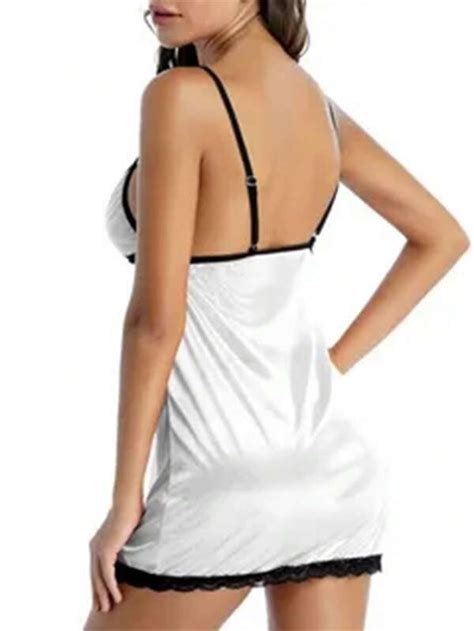 Sexy Doorzichtig Lingerie Met Kant Getrimd Camisole En Slaapkleding Shein Nederland