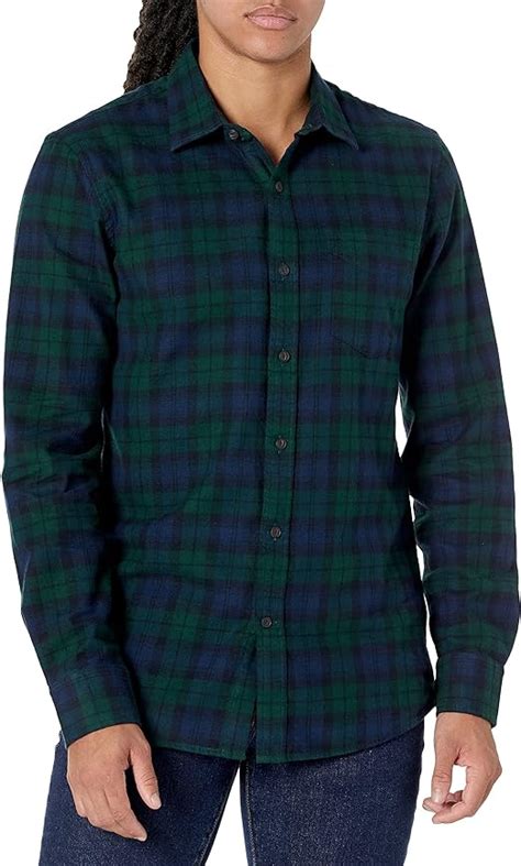 Goodthreads Mens Slim Fit Long Sleeve Brushed Flannel