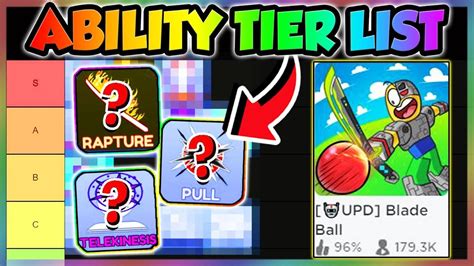 BEST ABILITY TIER LIST In Blade Ball Roblox YouTube