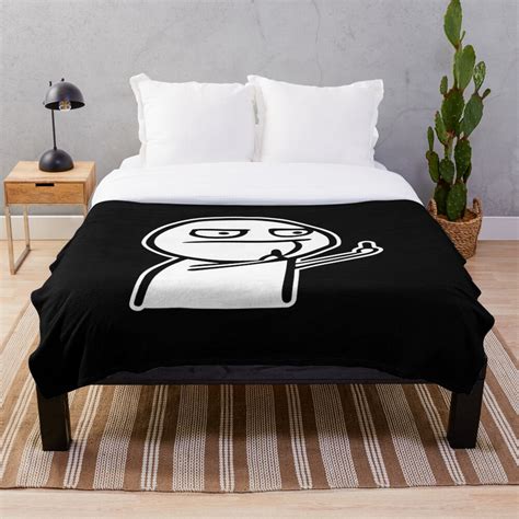 Funny Fuck Middle Finger Troll Face Meme Throw Blanket For Sale By Tee St Ry Redbubble