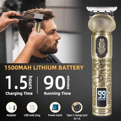 Rehoyo Beard Trimmer For Men Waterproof Cordless Hair Clipper