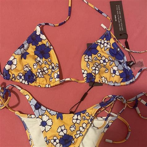 Brand New Triangl Bikini Set Bikini Top Size Large Depop