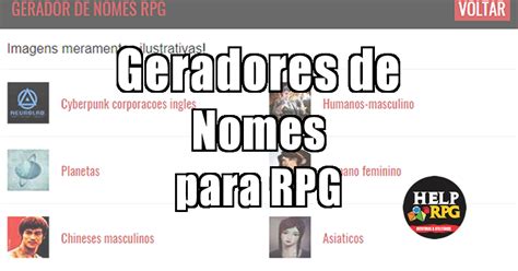 Gerador De Nomes Rpg - Geradores de nomes para RPG - ATUALIZAÇÃO! | Help RPG
