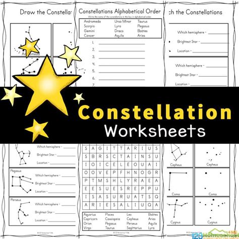 Free Constellation Worksheets For Kids