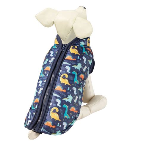 Попона утепленная с молнией на спине для собак "Динозаврики" L,35см ...