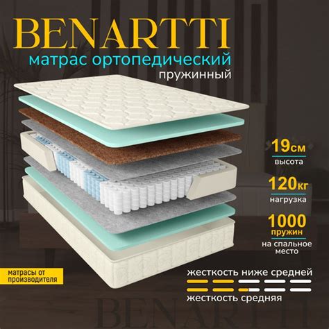 Матрас Benartti Classic Mini Duo S1000../, Независимые пружины, 175 ...