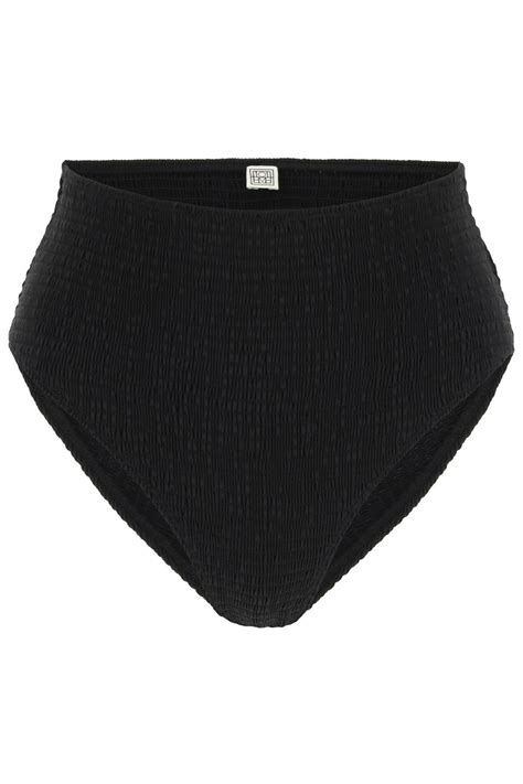 TOTÊME High waisted Bikini Bottom Black Editorialist
