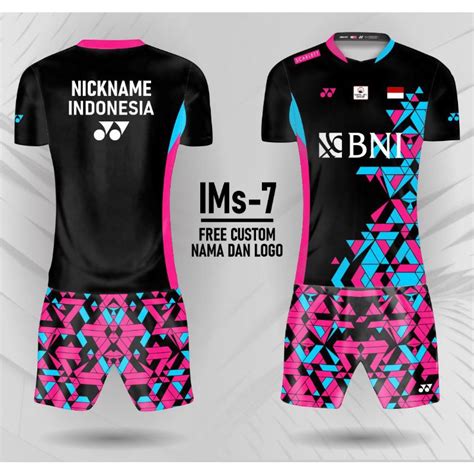 Jual Jersey Badminton Indonesia 2022 Stelan Baju Badminton Kaos Olah