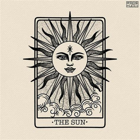 Sun And Moon Tarot The Sun Tarot Card Doodle Tattoo Sun Tattoo