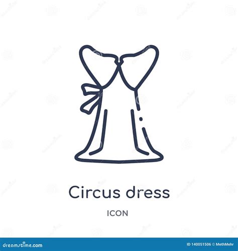 Linear Circus Dress Icon From Circus Outline Collection Thin Line Circus Dress Vector Isolated