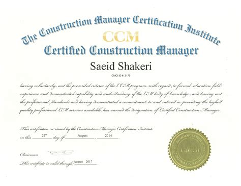 Certificate In Construction Management | TUTORE.ORG - Master of Documents