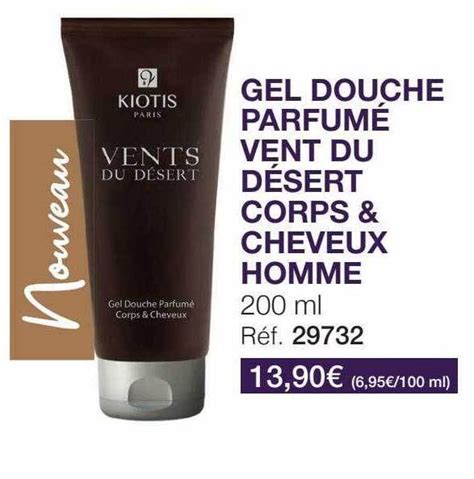 Promo Gel Douche Parfum Vent Du D Sert Corps Cheveux Homme Kiotis