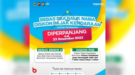 Bapenda Jabar Perpanjang Program Bbnkb Ii Dan Diskon Pajak Kendaraan