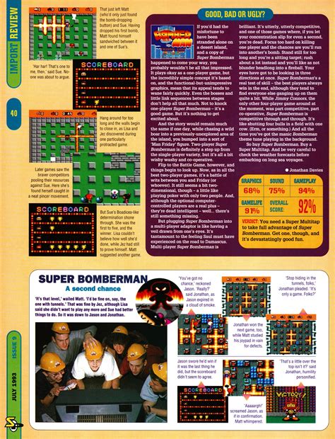 Super Bomberman - Super Nintendo Review - from Super Play Issue 9