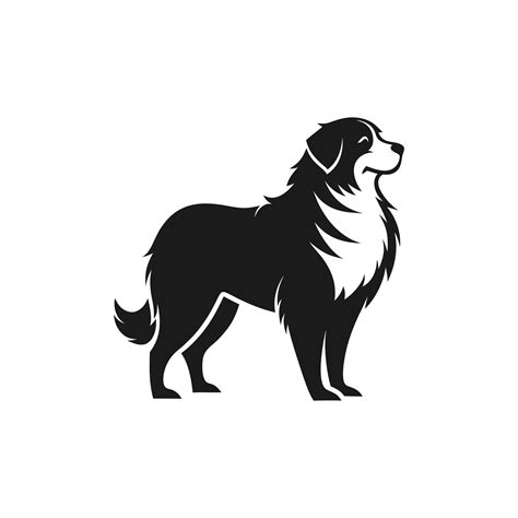 Bernese Mountain Dog Silhouette for Professional Pet Business Identity 50020823 Vector Art at