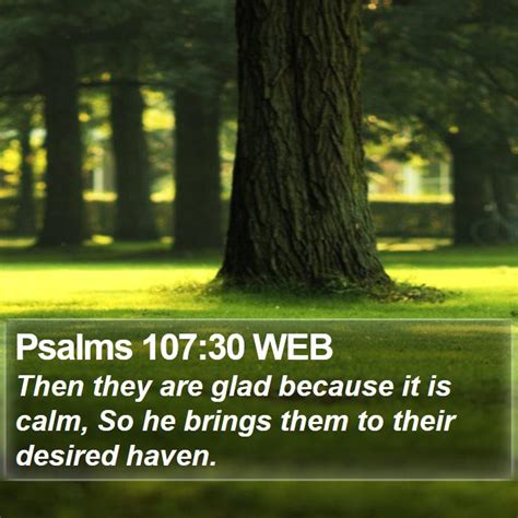 Psalms 10730 Web Then They Are Glad Because It Is Calm So He