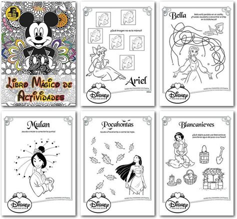 Libro M Gico De Disney Para Colorear Por N Meros Colorear Disney