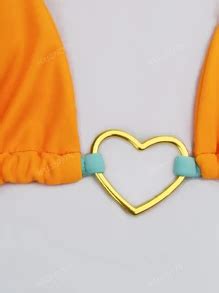 Conjunto de bikini de tela de nailon con cordones y contraste de colores traje de baño para