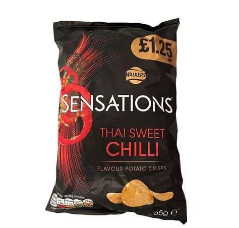 British Walkers Sensations Thai Sweet Chilli Flavor 65g Wild N Snacks