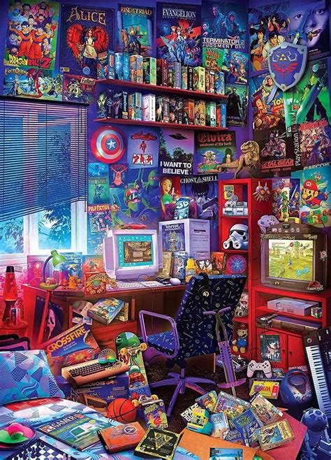 Toynk 80s Game Room Pop Culture 1000 Piece Jigsaw Puzzle By Rachid