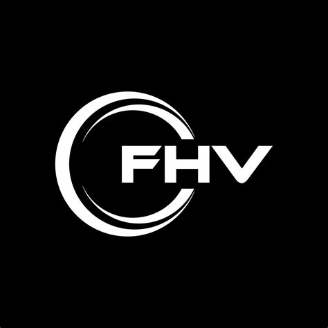 FHV letter logo design in illustration. Vector logo, calligraphy ...