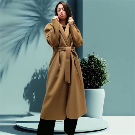 Manteau Laine Long Lou Andrea LOU202208 CAMEL Caroline Lingerie Loungewear