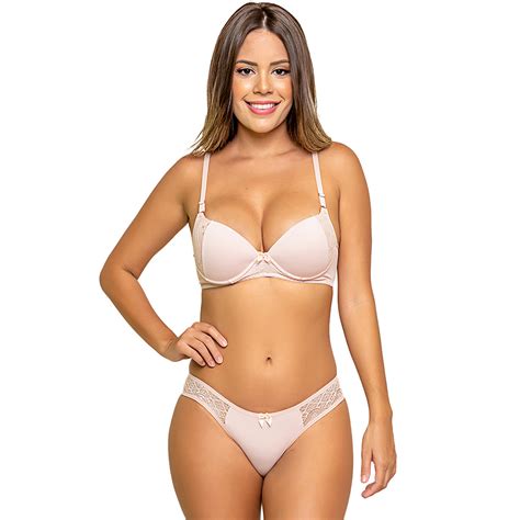 Conjunto lingerie feminina sutiãs bojo calcinha fio calcinha tanga conjunto lingerie de