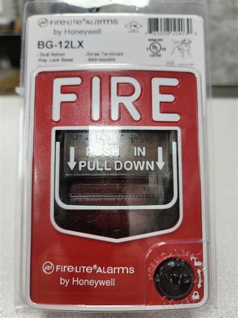 Honeywell Fire Lite Dual Action Addressable Pull Station Key Lock Bg