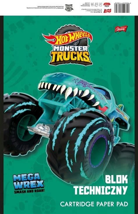 Hot Wheels Monster Trucks Wrex Blok Techniczny A G M Kartek Bia Y Mattel Sklep Empik