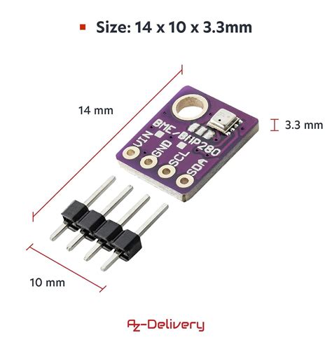 AZDelivery GY-BME280 I2C IIC BME280 Digital Breakout Barometric Air ...