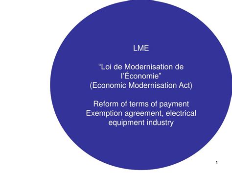 lme loi de modernisation de leconomie economic modernisation